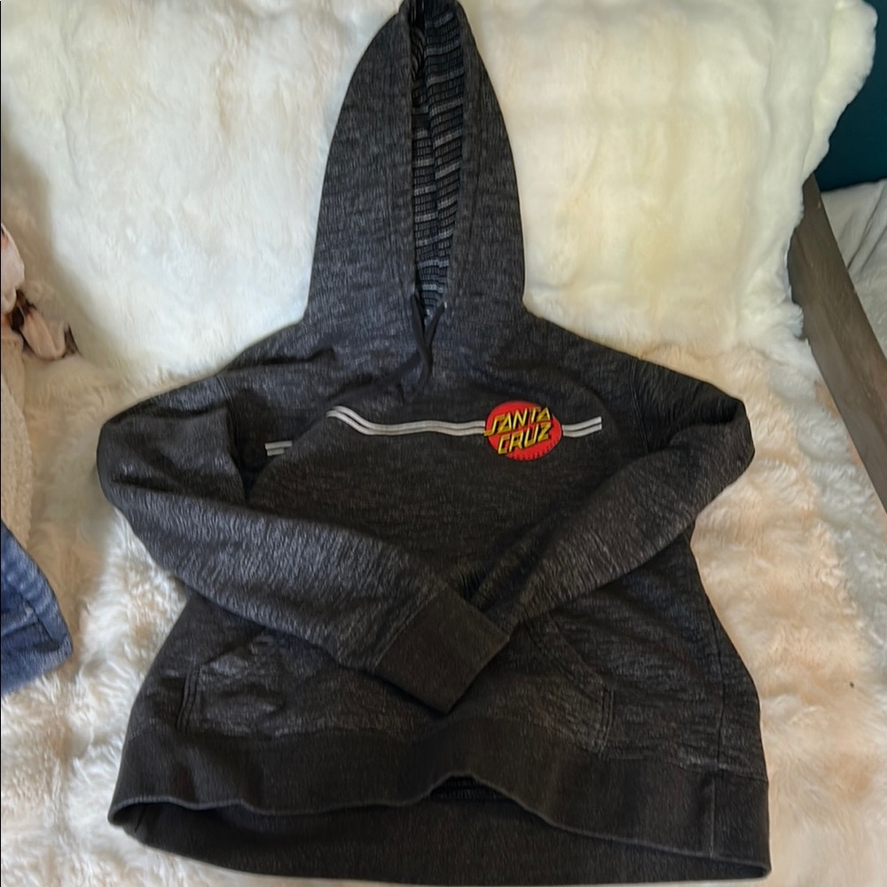 Santa Cruz Skateboards Gray Hoodie Sweater